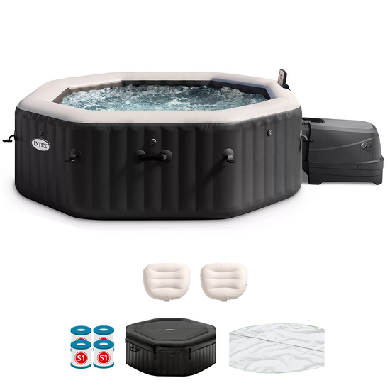 OUTLET - PICCOLI DIFETTI ESTETICI - Intex Ottagonale Jet &amp; Bubble Deluxe 28462EX - &Oslash;218x71 cm - Piscina idromassaggio spa