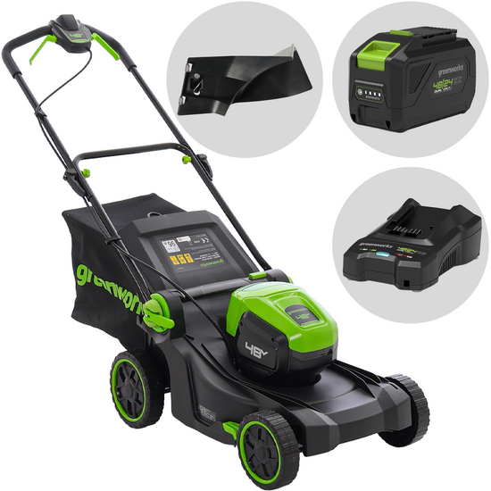 Greenworks GD48LM41II - Tagliaerba a batteria - 48V/4Ah - Taglio 41 cm