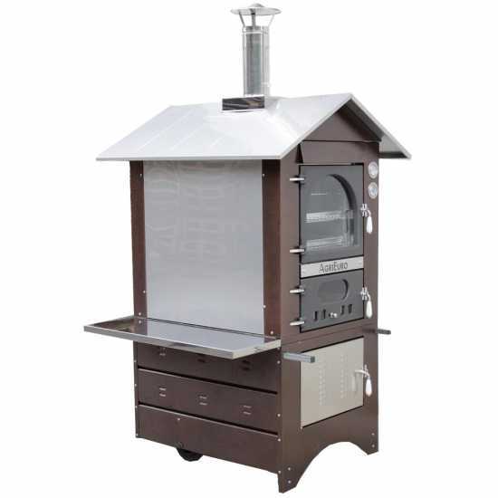 Forno a legna da esterno Medius 80 Deluxe EXT INOX - Smalto ramato