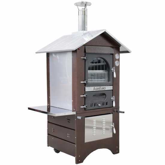 Forno a legna da esterno Medius 60 Deluxe EXT INOX - Smalto ramato