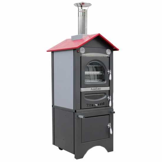 Forno a legna da esterno Nuovo Minimus 50 EXT in acciaio - Ventilato