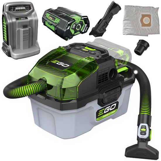 Ego WDV 0300E - Aspirasolidi e liquidi a batteria - Bidone 12L - 56V / 5Ah