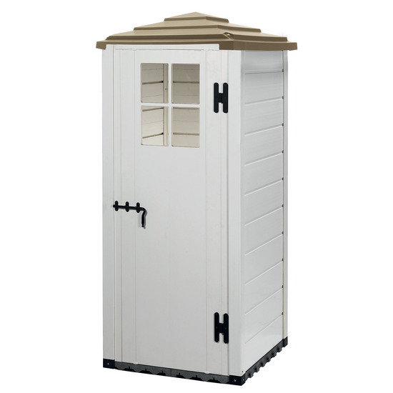 OUTLET - PICCOLI DIFETTI ESTETICI - Garofalo Tuscany Evo 80 Pagoda - Casetta porta attrezzi - Con finestra - 82.5x82.5x198 cm
