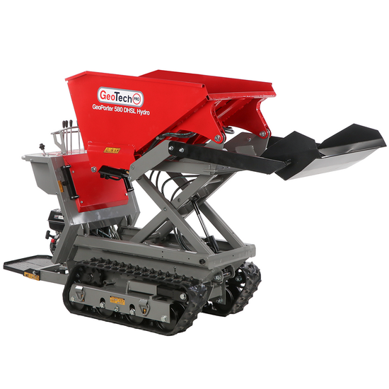 GeoTech Pro GeoPorter 580 DHSL Hydro - Motocarriola cassone alzabile a pantografo - Cambio idrostatico