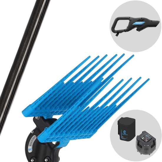 Campagnola Elektra Plug-in - Abbacchiatore elettrico 290 cm a batteria al litio 21.6V 5Ah - Asta fissa in carbonio