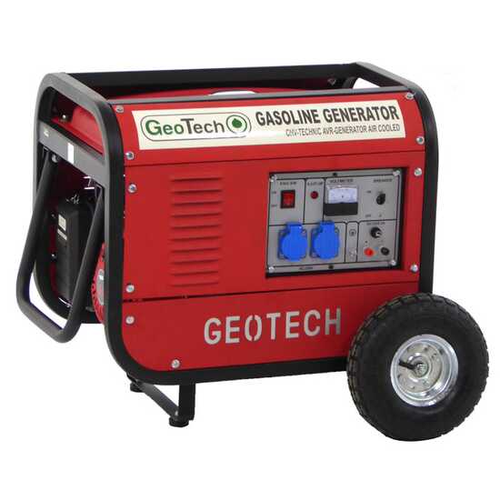 GeoTech GGSA3000 - Generatore di corrente carrellato con AVR 2.7 kW - Continua 2.5 kW Monofase