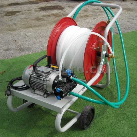 Motopompa irrorazione elettrica con carrello pompa Comet MC 18 motore monofase
