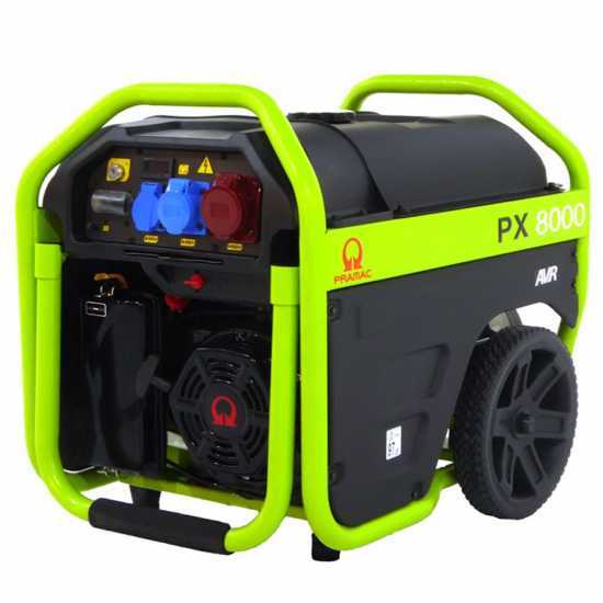 Pramac PX 8000 - Generatore di corrente carrellato con AVR 4.8 kW - Continua 4 kW Trifase
