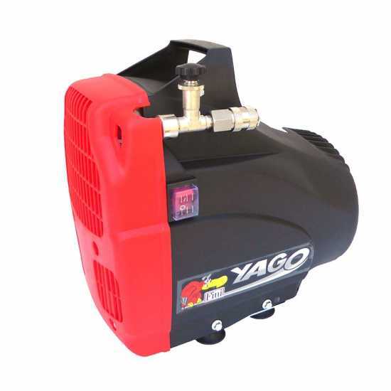 Fini Yago 1850 - Compressore aria elettrico portatile monofase, oil-less - Motore 1,5HP 
