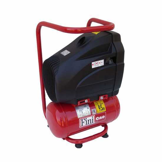 Fini Ciao 6 - Compressore aria elettrico portatile monofase, oil-less - Motore 1,5 HP - 6 lt