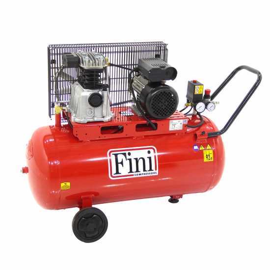 Fini Advanced MK 102 N 90 2M - Compressore aria elettrico monofase a cinghia - Motore 2 HP - 90 lt