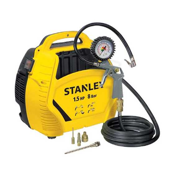 Stanley Air Kit - Compressore aria elettrico compatto portatile - motore 1.5 HP - 8 bar