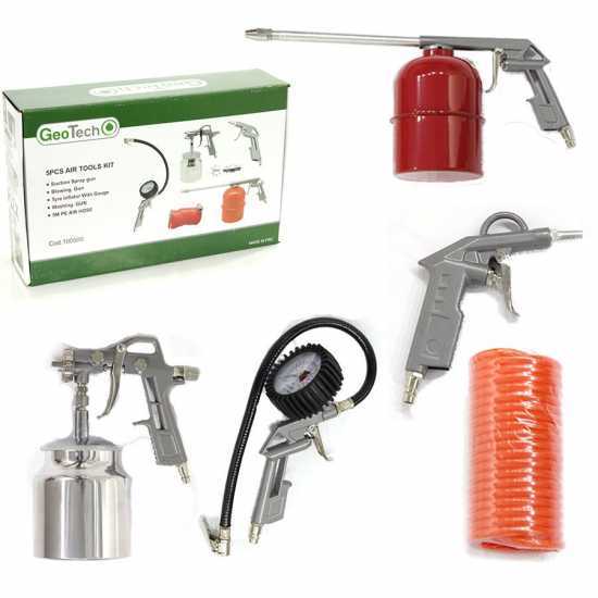 Kit accessori pneumatici 5 pezzi per compressore - GeoTech