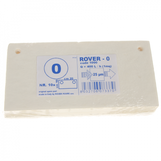 tipo 0 - Nr. 10 cartoni filtranti Rover per pompe con filtro Pulcino