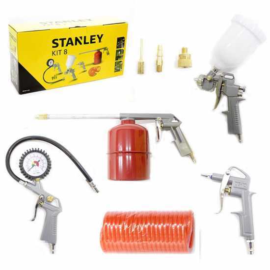 Kit accessori pneumatici 8 pezzi per compressore - Stanley