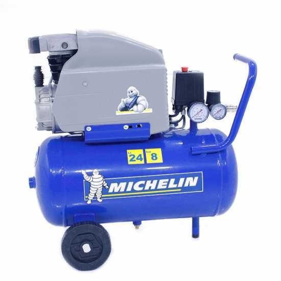 Michelin MB 24 - Compressore aria elettrico monofase - Motore 2 HP - 24 lt