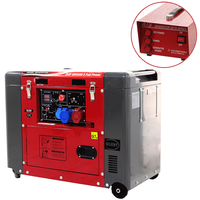 GeoTech-Pro DGP8500SE-3 - Generatore di corrente diesel silenziato carrellato con AVR 6.0 kW - Continua 5.5 kw Full-Power + ATS Trifase