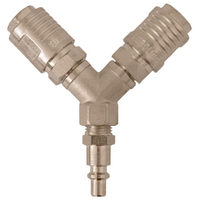 Raccordo rapido ad "Y" (dotato di 2 uscite rapide femmina)