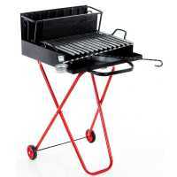 Pegoraro Angelo 142 Small - Barbecue portatile a legna e carbone - Pieghevole