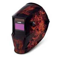 Maschera professionale automatica a casco per saldatura Telwin Stream Flame - MMA, TIG, MIG