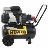 Nuair Sil Air 244/24 - Compressore aria elettrico monofase silenziato, oil-less  - Motore 1.5 HP - 24 lt