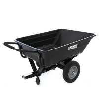 GeoTech TC3080PL - carrello trainato per trattorino - rimorchio con vasca in plastica - 121x93(h 29 cm)