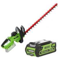 Greenworks G40HT - Tagliasiepi elettrico a batteria 40V/2Ah - Lama da 61 cm