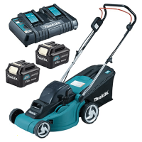 Makita DLM380PM2 - Tagliaerba a batteria - 2x18V/4Ah - Taglio 38 cm