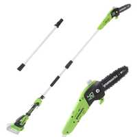Greenworks G40PSF - Potatore a batteria 40V - A spalla su asta di prolunga - SENZA BATTERIA e CARICABATTERIA