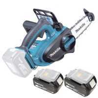 Makita DUC122RTE - Elettrosega a batteria 2 x 18V 5Ah - Lama da 11.5cm 