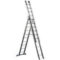 Marchetti Azzurra A3 A310, 3x10 gradini, 7.55 m - Scala in alluminio allungabile - Altezza stimata operativa 8.55 m