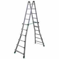 Facal Eurobriko 16 BK/5, 2x12 gradini, 5.70 m - Scala in alluminio telescopica - Altezza stimata operativa 6.60 m