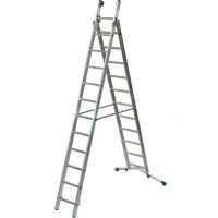 Facal Super Prima P380-2, 11+12 gradini, 6.30 m - Scala in alluminio trasformabile - Altezza stimata operativa 7.20 m