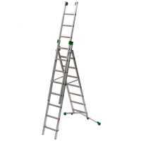 Facal Super Prima P260-3, 7+8+8 gradini, 5.40 m - Scala in alluminio trasformabile - Altezza stimata operativa 6.30 m