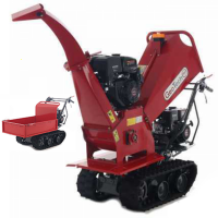 GeoTech-Pro BMS155 LE - Biotrituratore semovente a cingoli su motocarriola - Motore 6,5/15 HP - cassone estensibile