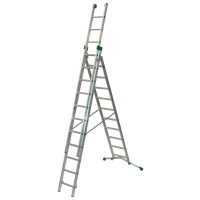 Facal Super Prima P350-3, 10+11+11 gradini, 8.10 m - Scala in alluminio allungabile - Altezza stimata operativa 9.10 m