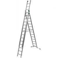 Facal Super Prima P450-3, 13+14+14 gradini, 10.80 m - Scala in alluminio allungabile - Altezza stimata operativa 11.70 m