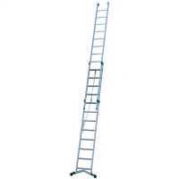 Facal Super Prima P420-2F, 12+13 gradini, 6.90 m - Scala in alluminio con fune - Altezza stimata operativa 7.80 m