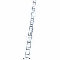 Facal Super Prima P420-3F, 12+13+13 gradini, 9.90 m - Scala in alluminio con fune - Altezza stimata operativa 10.80 m