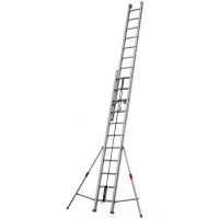 Facal Roller, 2x11 gradini, altezza 5.9 mt - Scala a rotaia con fune in alluminio