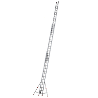 Facal Roller R50-2S, 2x16 gradini, 8.90 m - Scala a rotaia con fune in alluminio - Altezza stimata operativa 9.80 m