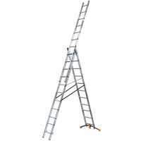 Gierre G-LEVEL AL435GL, 3x11 gradini, 6.90 m - Scala in alluminio - Altezza stimata operativa 7.60 m