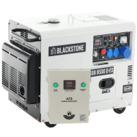 Blackstone SGB 8500 D-ES - Generatore di corrente diesel silenziato con AVR 6.3 kW - Continua 6 kW Monofase + ATS