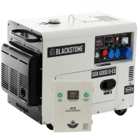 Blackstone SGB 6000 D-ES - Generatore di corrente diesel silenziato con AVR 5.3 kW - Continua 5 kW Monofase + ATS