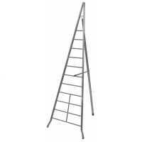 Facal AGRI AG400 - Scala a tre piedi agricola in alluminio, 11 gradini, 4 m - da potatura - conica - Altezza stimata operativa 5 m