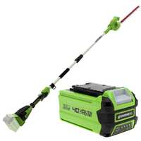 Greenworks G40PHA - Tagliasiepi su asta di prolunga elettrico orientabile - Batteria 40V/2Ah