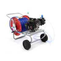 Kit motopompa irrorazione con carrello - Pompa Comet MTP MC25 motore Loncin 148F-2