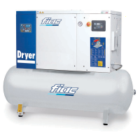 FIAC New Silver D 10/300 - Compressore rotativo trifase a vite silenziato - Essiccatore integrato - Motore 10 HP 