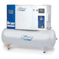 FIAC New Silver D 20/300 - Compressore rotativo trifase a vite silenziato - Essiccatore integrato - Motore 20 HP 