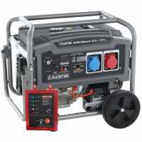 BlackStone BG 9050 - Generatore di corrente carrellato a benzina con AVR 6.6 kW - Continua 6 kW Full-Power + ATS